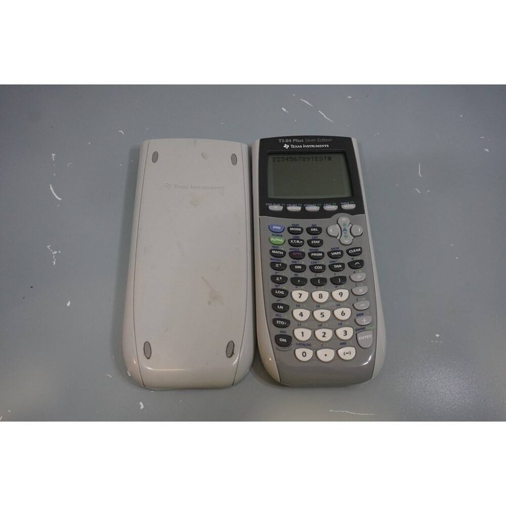 Texas Instruments TI-84 Plus Silver Edition Graphing Calculator W/Cover Working